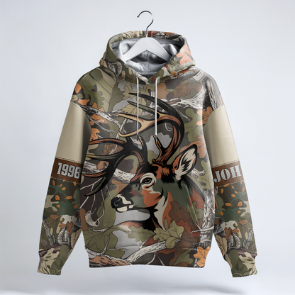 Autumn Buck Camo Personalized Hoodie