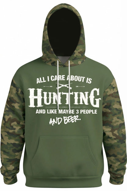 Performance Hunting Fleece-Lined Hoodie - All I Care Is Hunting – HT5X