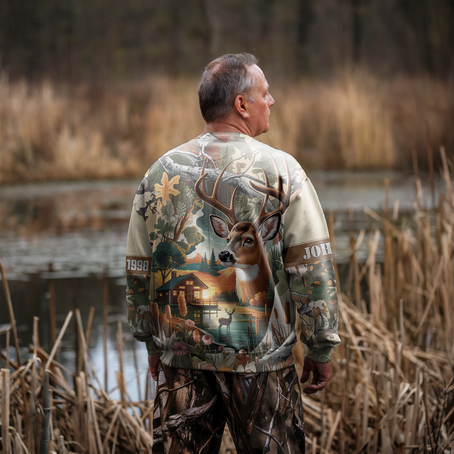 Lakeside Buck Retreat Personalized Unisex Sweatshirt