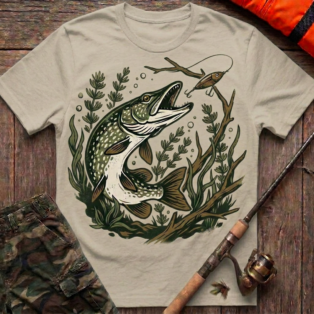 Northern Pike Weedbed Ambush T-Shirt