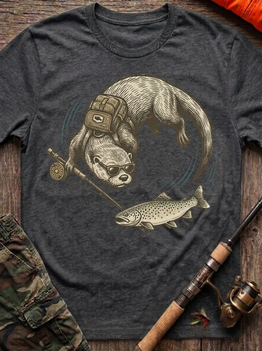 Otter's Stream Trout Fishing T-Shirt