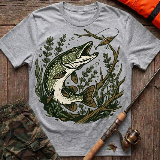 Northern Pike Weedbed Ambush T-Shirt