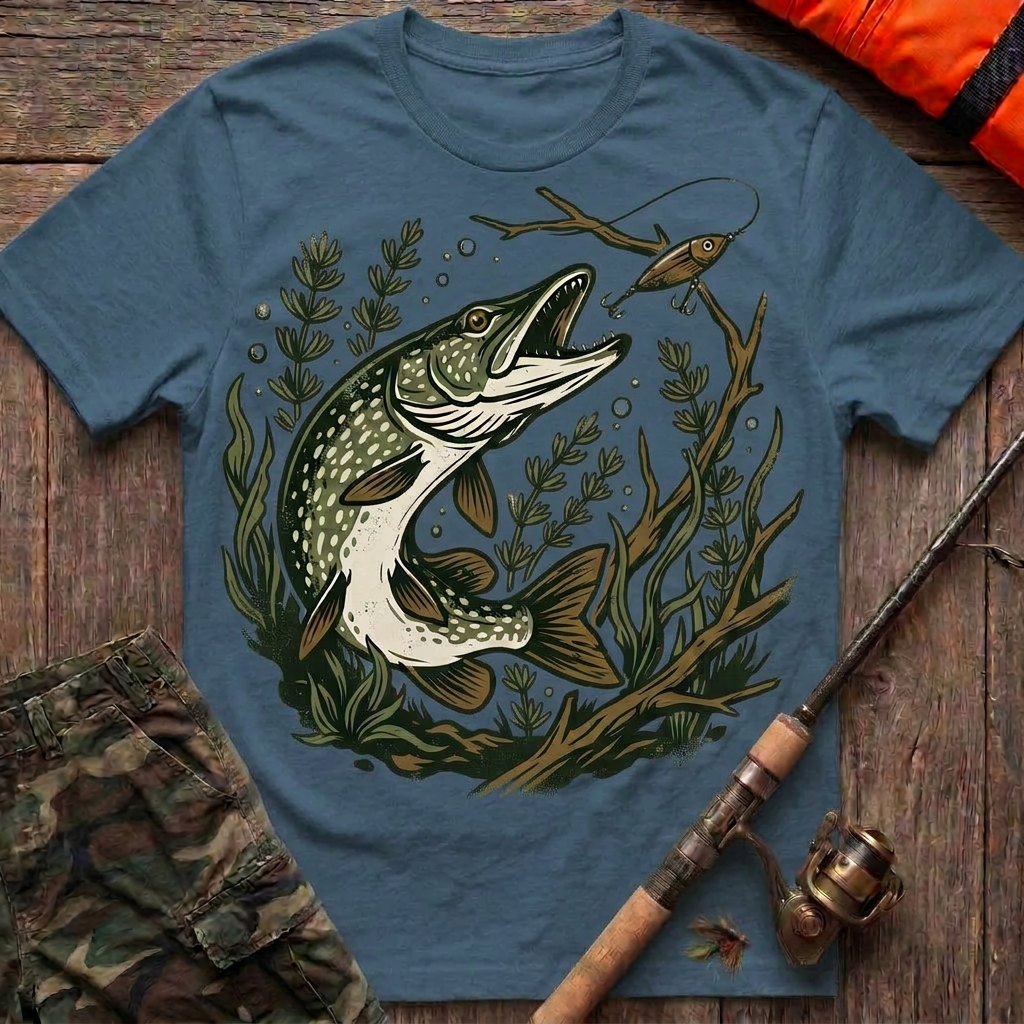 Northern Pike Weedbed Ambush T-Shirt