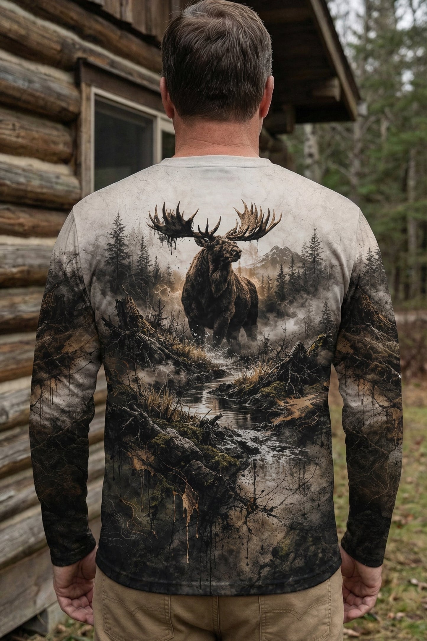 Performance Hunting Long Sleeve - Foggy River Moose - RF1M