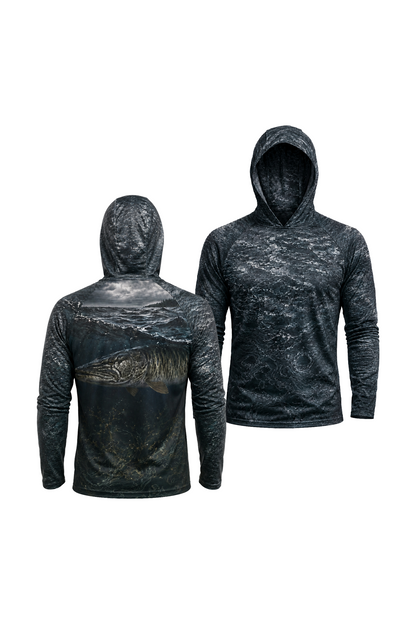 AirLite Fishing Sun Hoodie - Storm Wave Musky - MHL29 image 1