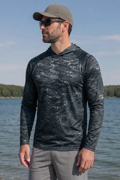 AirLite Fishing Sun Hoodie - Storm Wave Musky - MHL29 image 3