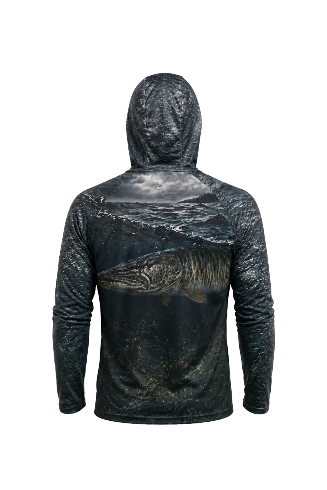 AirLite Fishing Sun Hoodie - Storm Wave Musky - MHL29 image 4