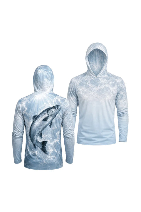 AirLite Fishing Sun Hoodie - Cloudburst King Salmon - MHL34