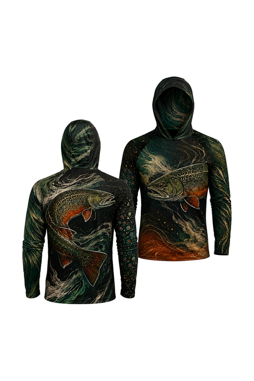 AirLite Fishing Sun Hoodie - Whirlpool Brook Trout image 1
