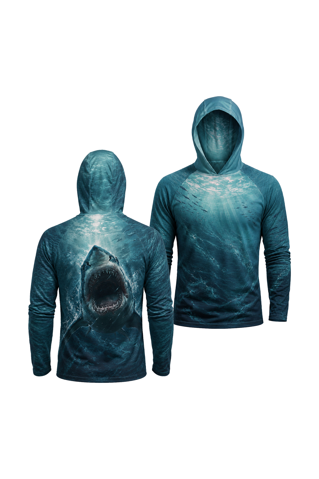 AirLite Fishing Sun Hoodie - Great White Drift - MHL61 image 1