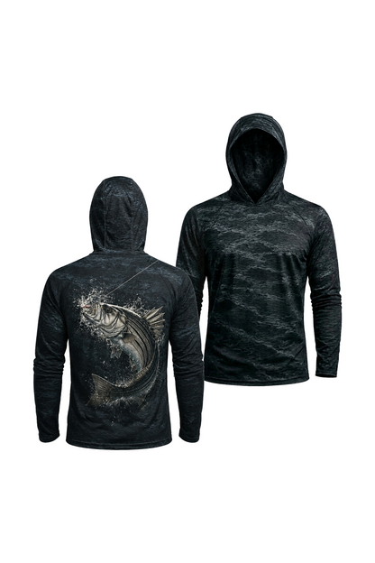 AirLite Fishing Sun Hoodie - Midnight Splash Striper - MHL54 image 1