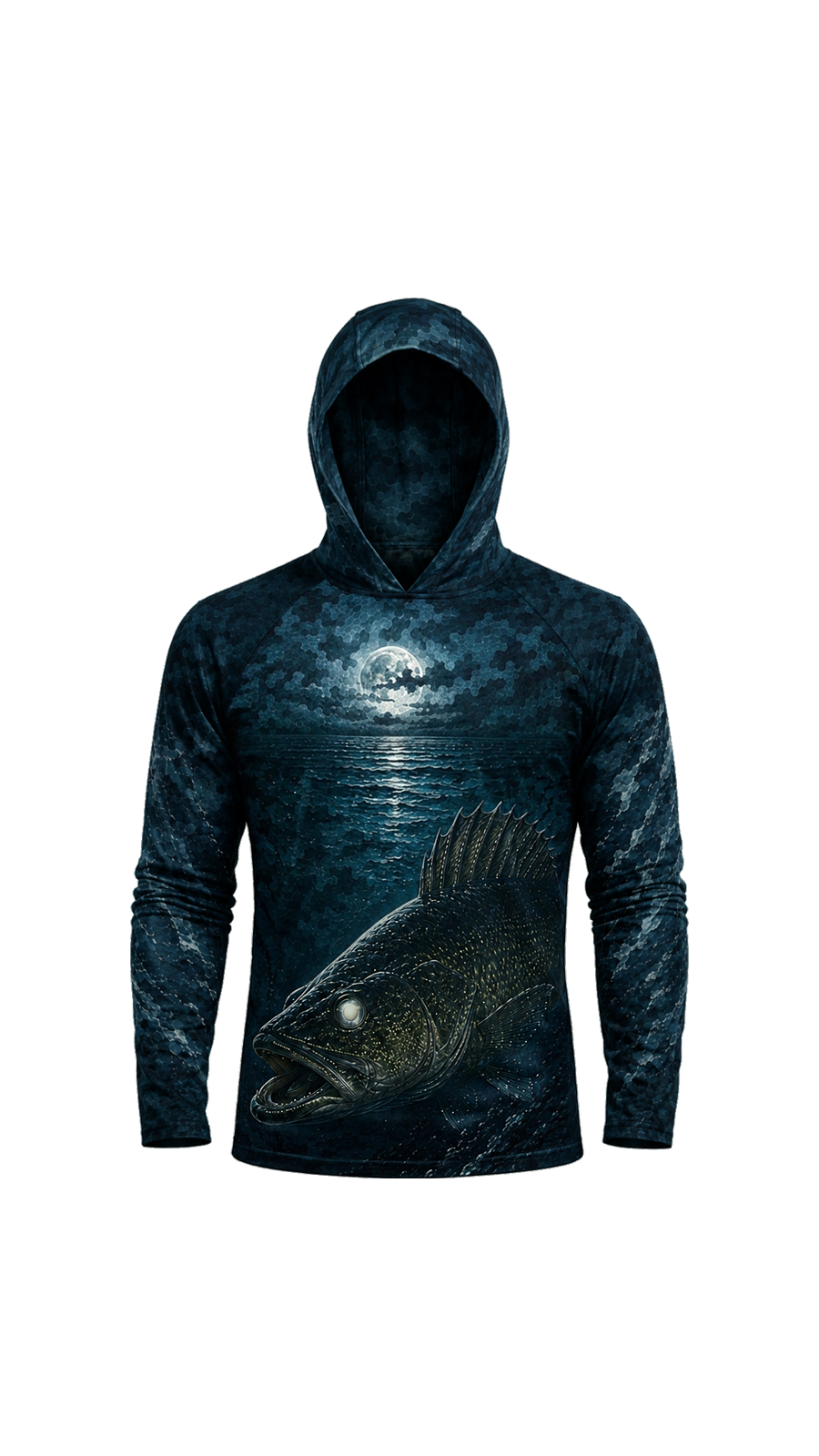 AirLite Fishing Sun Hoodie - Moonlit Eye Walleye - MHL52 image 5