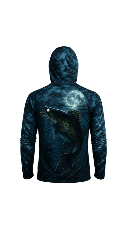 AirLite Fishing Sun Hoodie - Moonlit Eye Walleye - MHL52 image 6