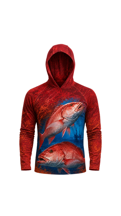 AirLite Fishing Sun Hoodie - Rig Reef Snapper - MHL50 image 5