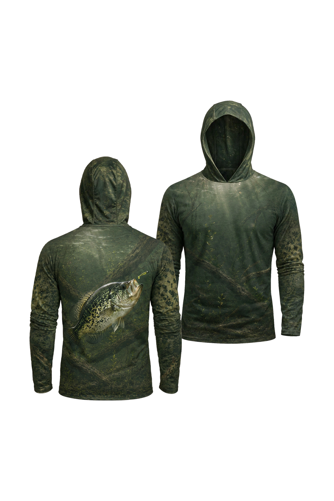 AirLite Fishing Sun Hoodie - Spring Crappie Ambush - MHL64 image 1