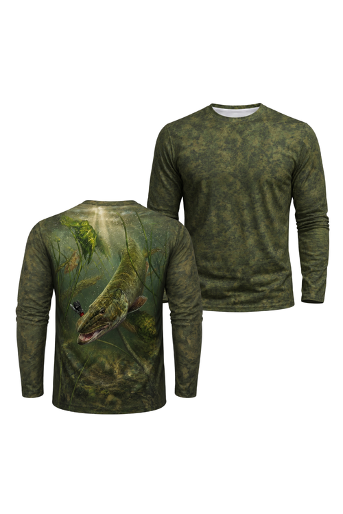 Performance Fishing Long Sleeve - Shallow Ambush Muskie - AOF36