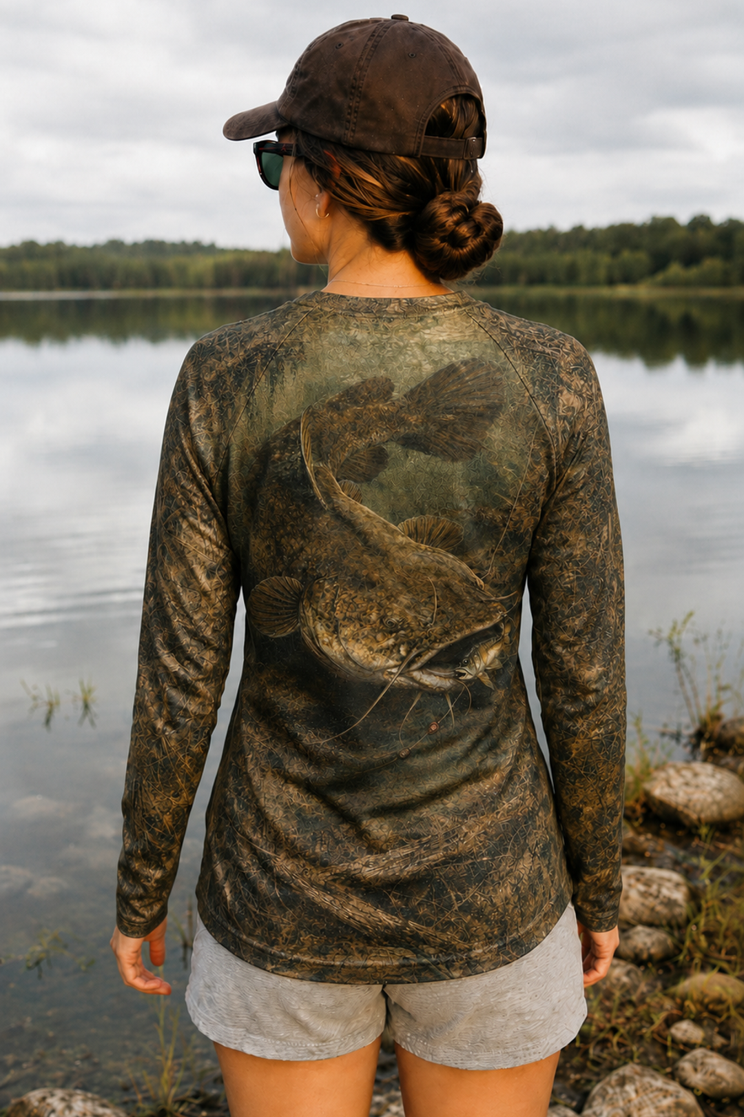 Performance Fishing Female Long Sleeve - Stillwater Catfish - PGH01 lifestyle artwork side