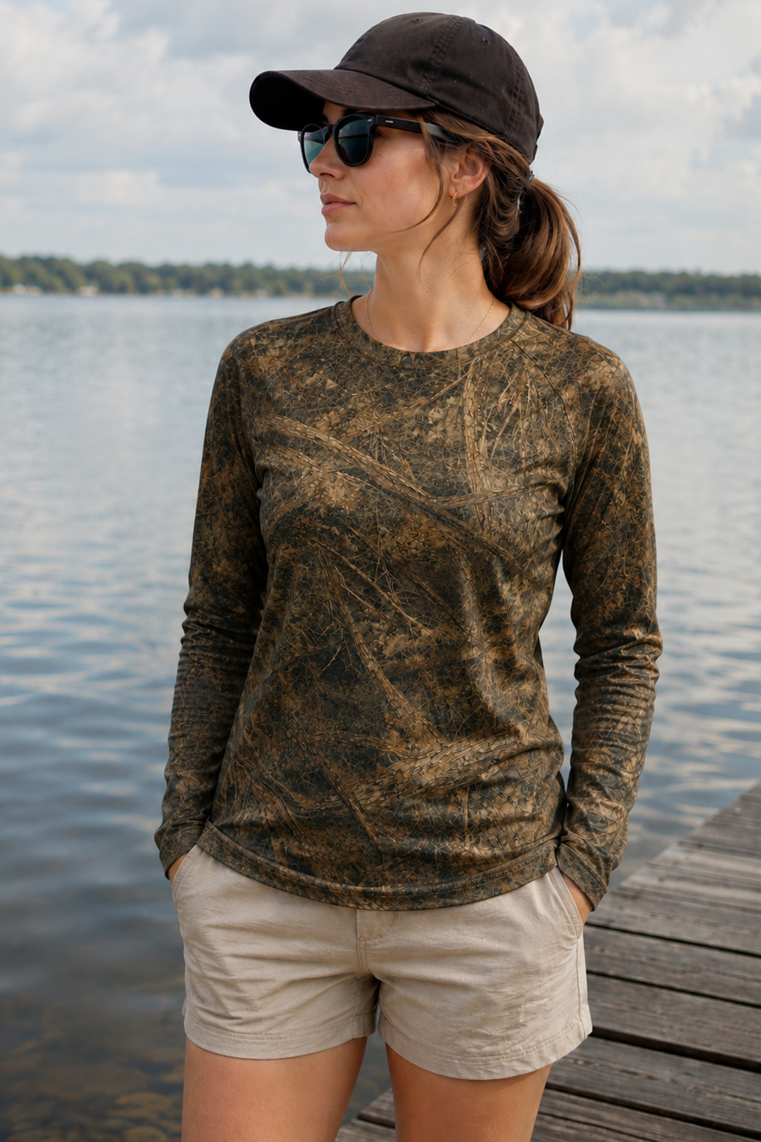 Performance Fishing Female Long Sleeve - Stillwater Catfish - PGH01 lifestyle opposite side