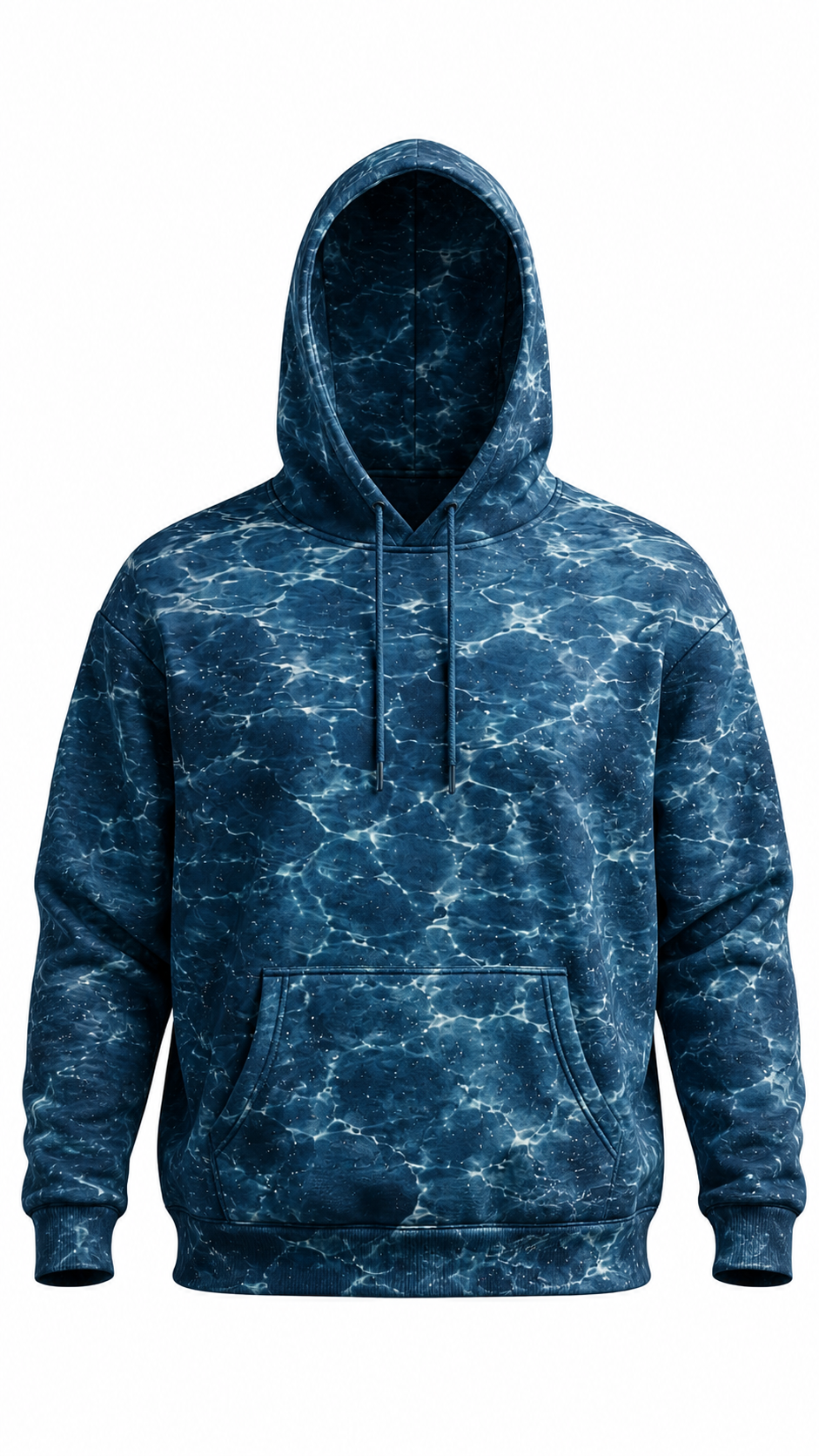 Performance Fishing Fleece-Lined Hoodie - River Salmon Depths - AUH02 image 2
