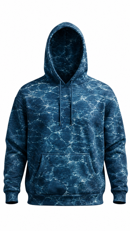 Performance Fishing Fleece-Lined Hoodie - River Salmon Depths - AUH02 image 2