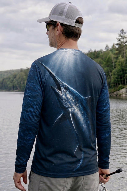 Performance Fishing Long Sleeve - Abyss Light Marlin - RS05 lifestyle artwork side