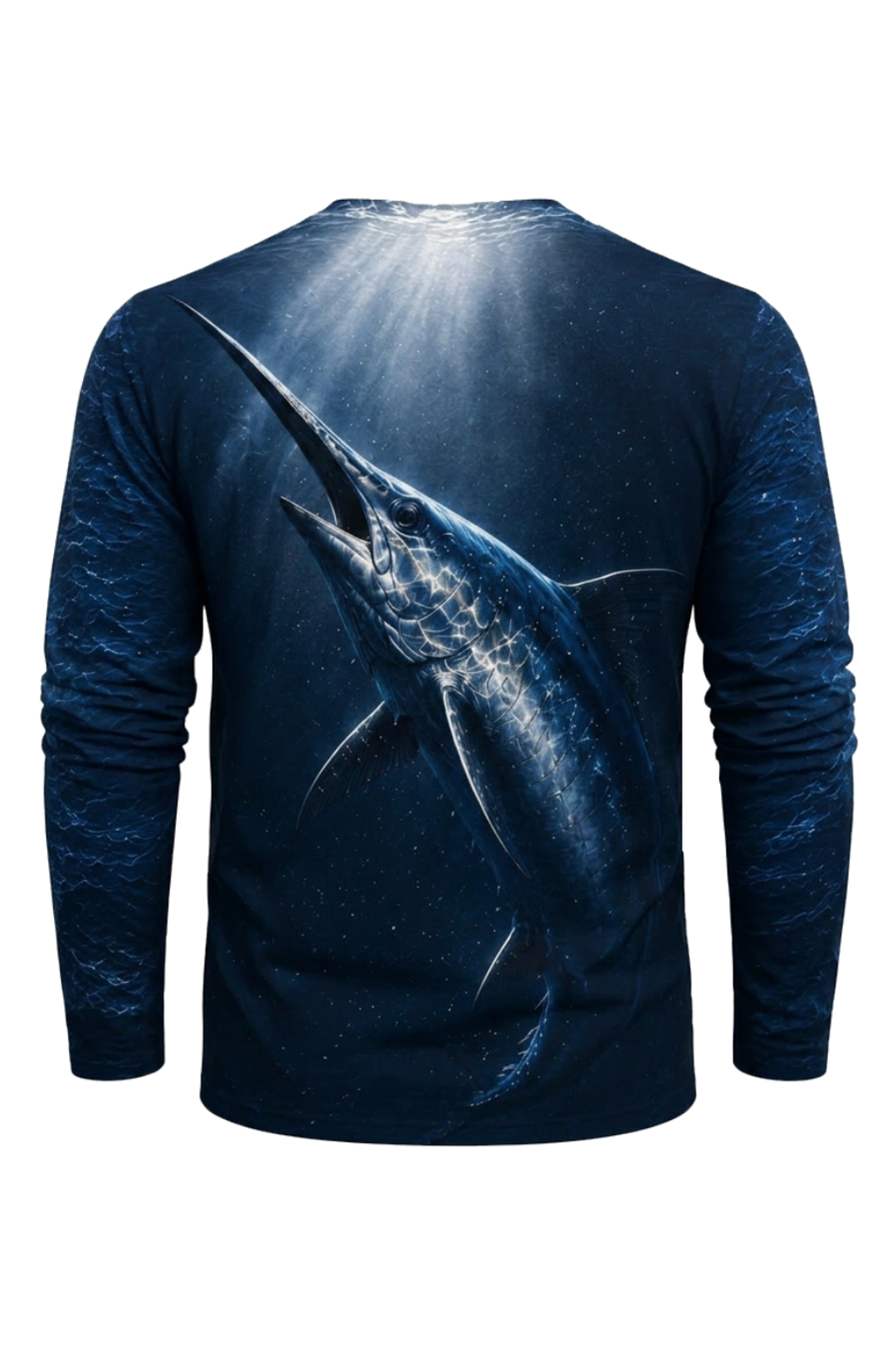 Performance Fishing Long Sleeve - Abyss Light Marlin - RS05 mockup artwork side