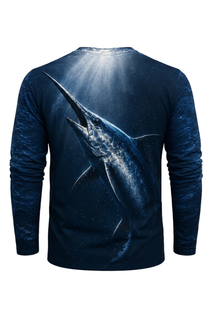 Performance Fishing Long Sleeve - Abyss Light Marlin - RS05 mockup artwork side