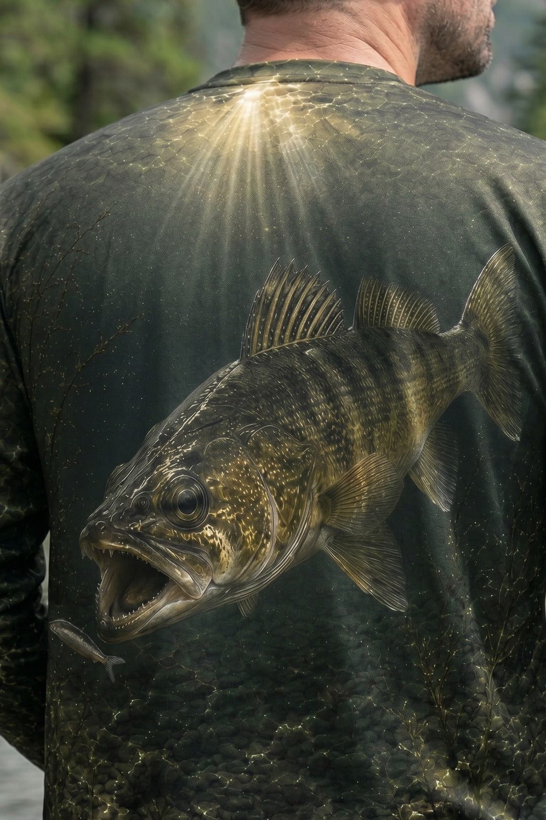 Performance Fishing Long Sleeve - Abyssal Sunburst Walleye - TBT119 lifestyle artwork zoom
