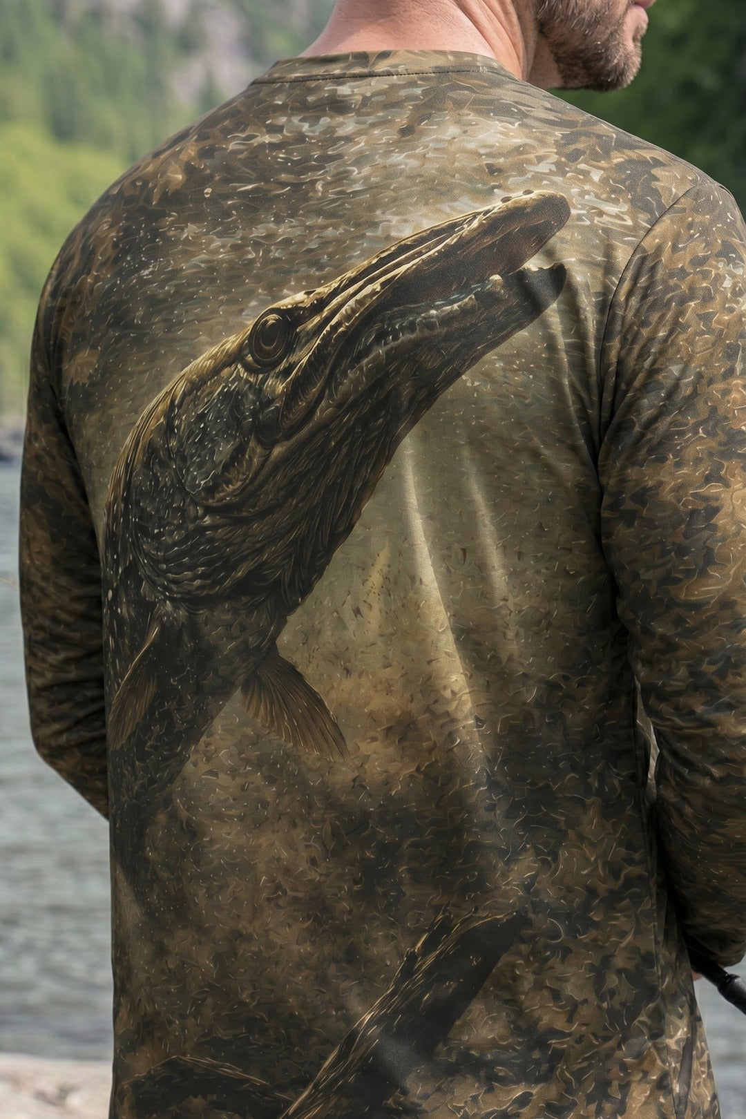 Performance Fishing Long Sleeve - Alligator gar Trinity Shadow - AOF28 lifestyle artwork zoom