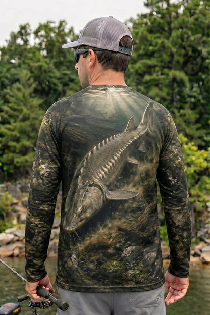 Performance Fishing Long Sleeve - Ancient Armor Sturgeon - TBT131 lifestyle artwork side