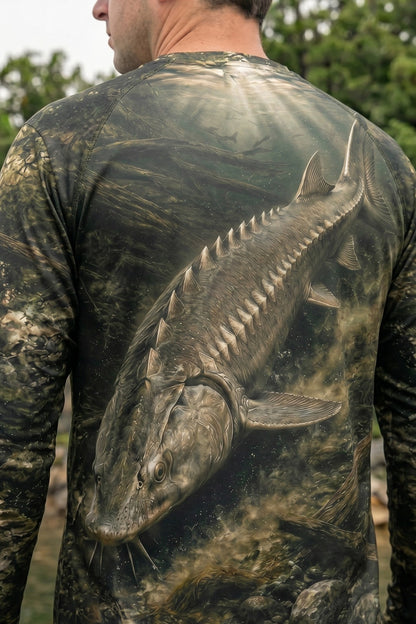 Performance Fishing Long Sleeve - Ancient Armor Sturgeon - TBT131 lifestyle artwork zoom