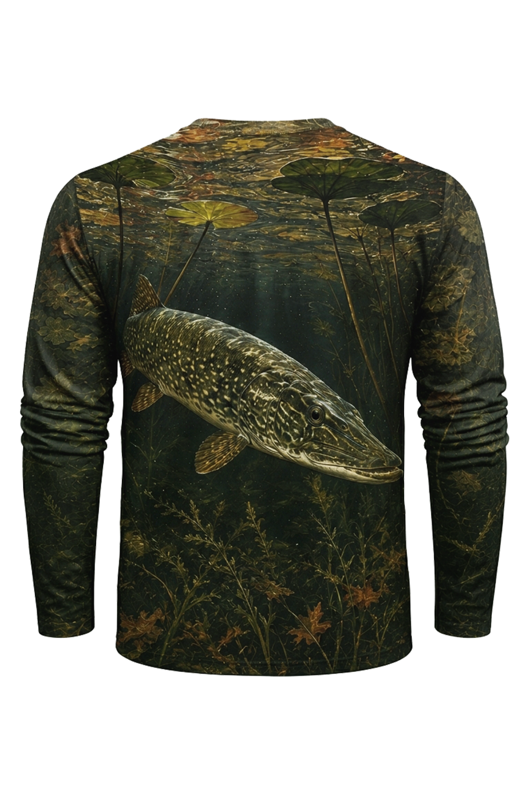 Performance Fishing Long Sleeve - Autumn Padline Pike - RNP07 mockup artwork side