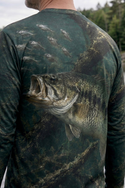 Performance Fishing Long Sleeve - Bass Ambush - RB01 lifestyle artwork zoom