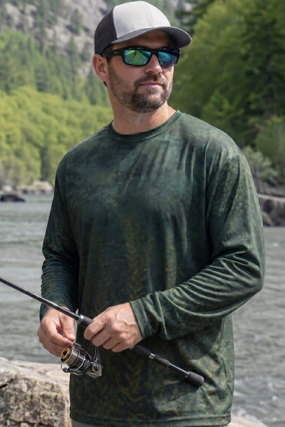Performance Fishing Long Sleeve - Bass Timber Strike - AOF45 lifestyle opposite side