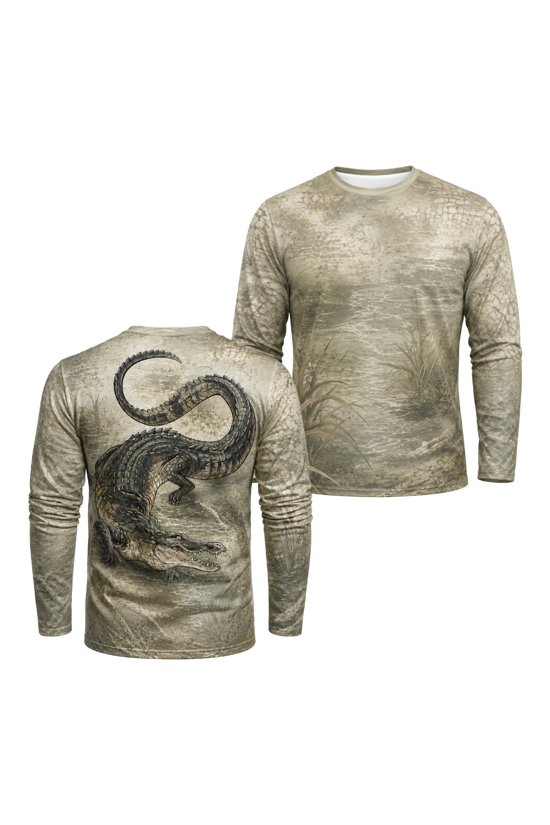 Performance Fishing Long Sleeve - Bayou Coil Alligator - AOF138 image 1