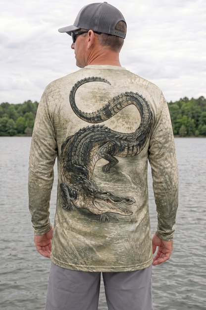 Performance Fishing Long Sleeve - Bayou Coil Alligator - AOF138 image 2