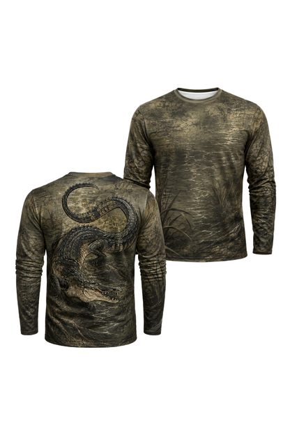 Performance Fishing Long Sleeve - Bayou Coil Alligator - AOF139 image 1