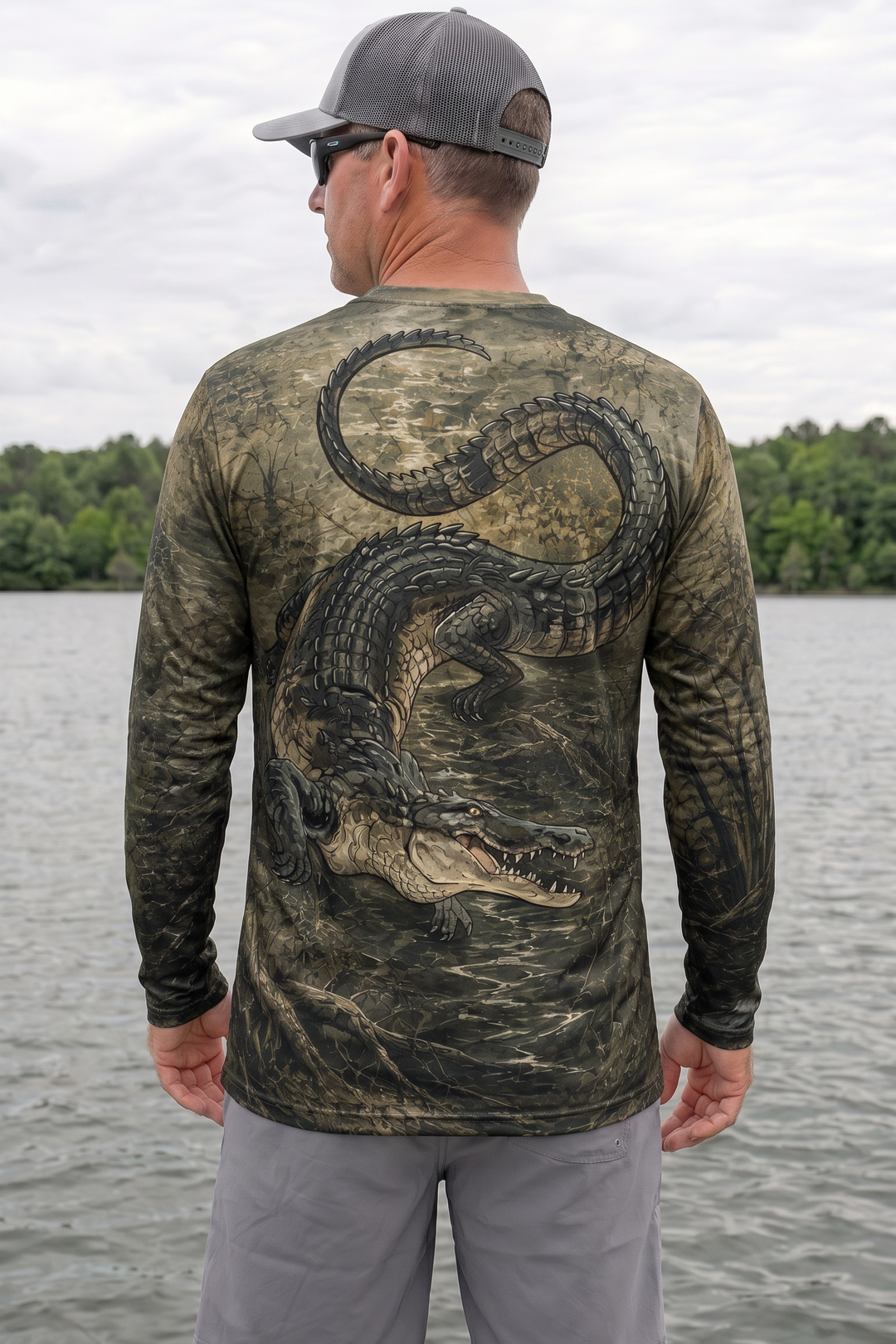 Performance Fishing Long Sleeve - Bayou Coil Alligator - AOF139 image 2