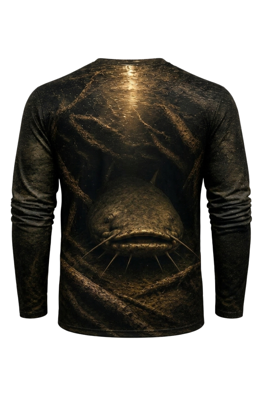 Performance Fishing Long Sleeve - Blackwater Catfish Lair - RFC13 mockup artwork side