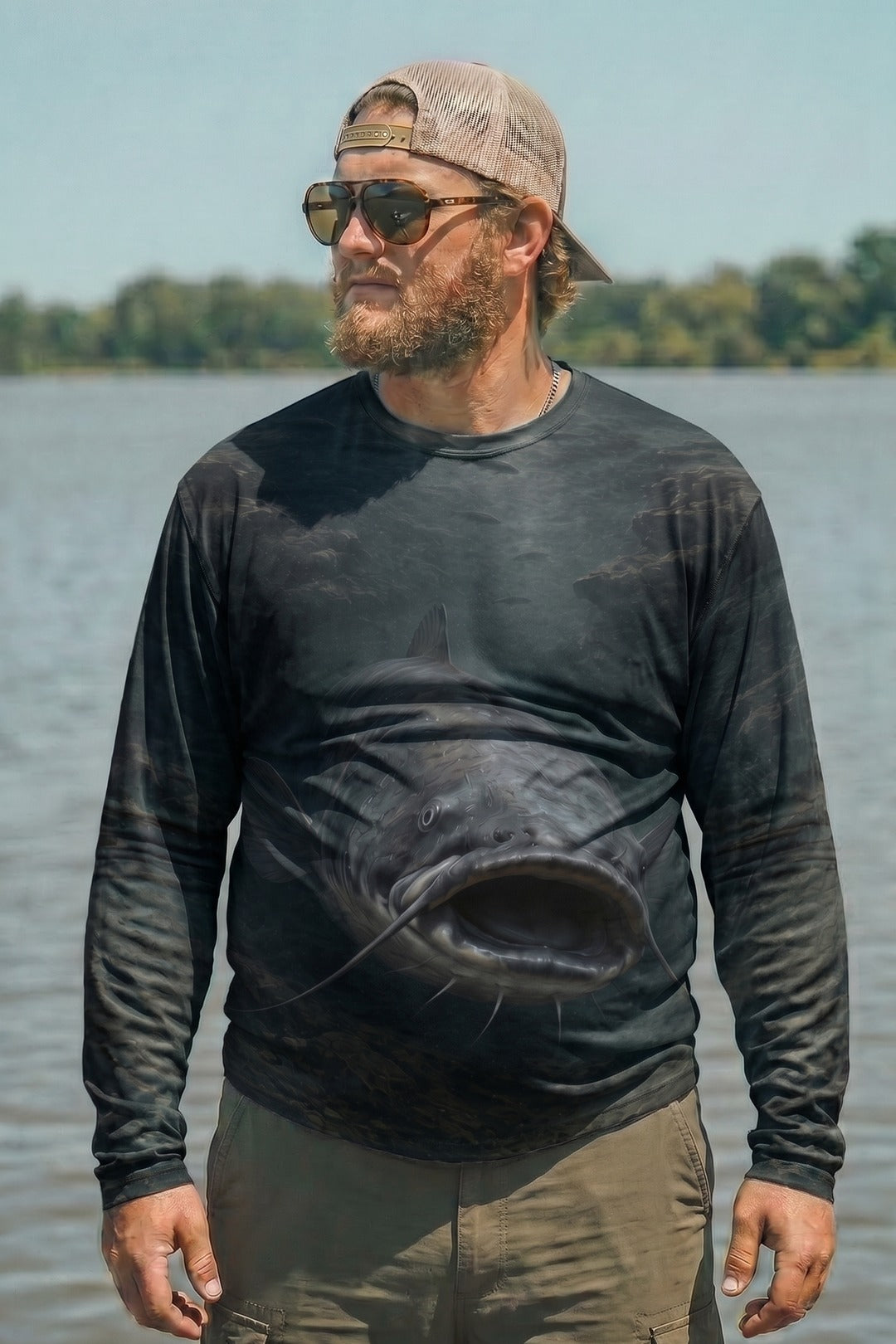 Performance Fishing Long Sleeve - Blue Abyss Catfish - AOF129 image 2