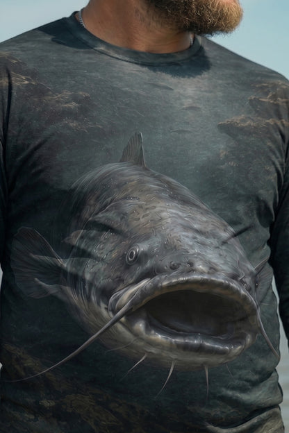 Performance Fishing Long Sleeve - Blue Abyss Catfish - AOF129 image 4