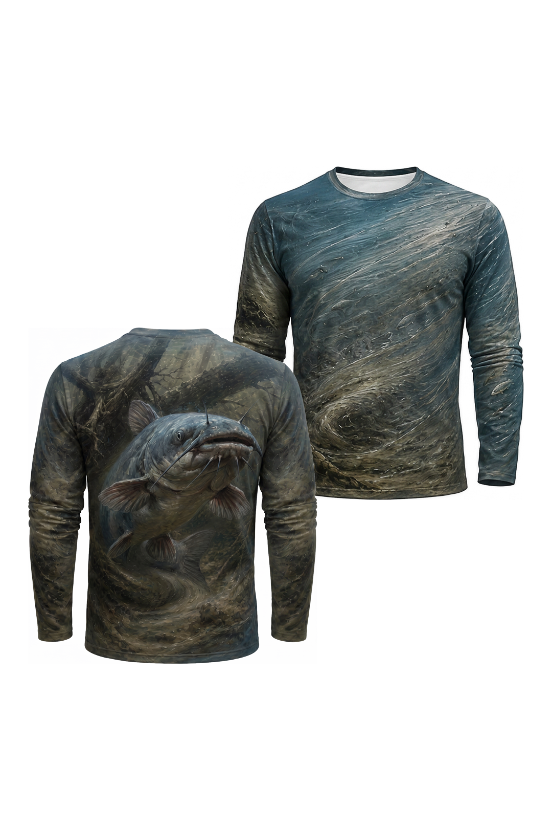 Performance Fishing Long Sleeve - Blue Catfish Undertow - AOF148 image 1