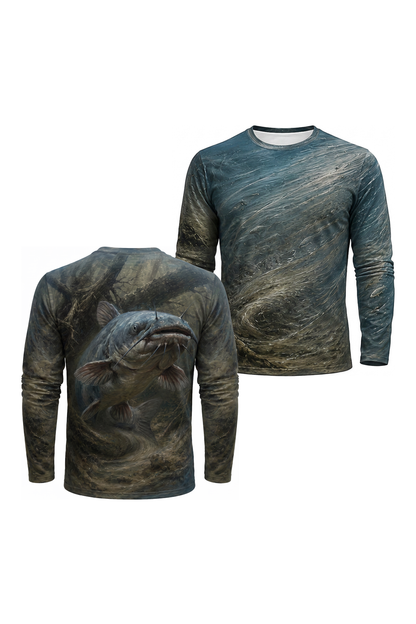 Performance Fishing Long Sleeve - Blue Catfish Undertow - AOF148 image 1