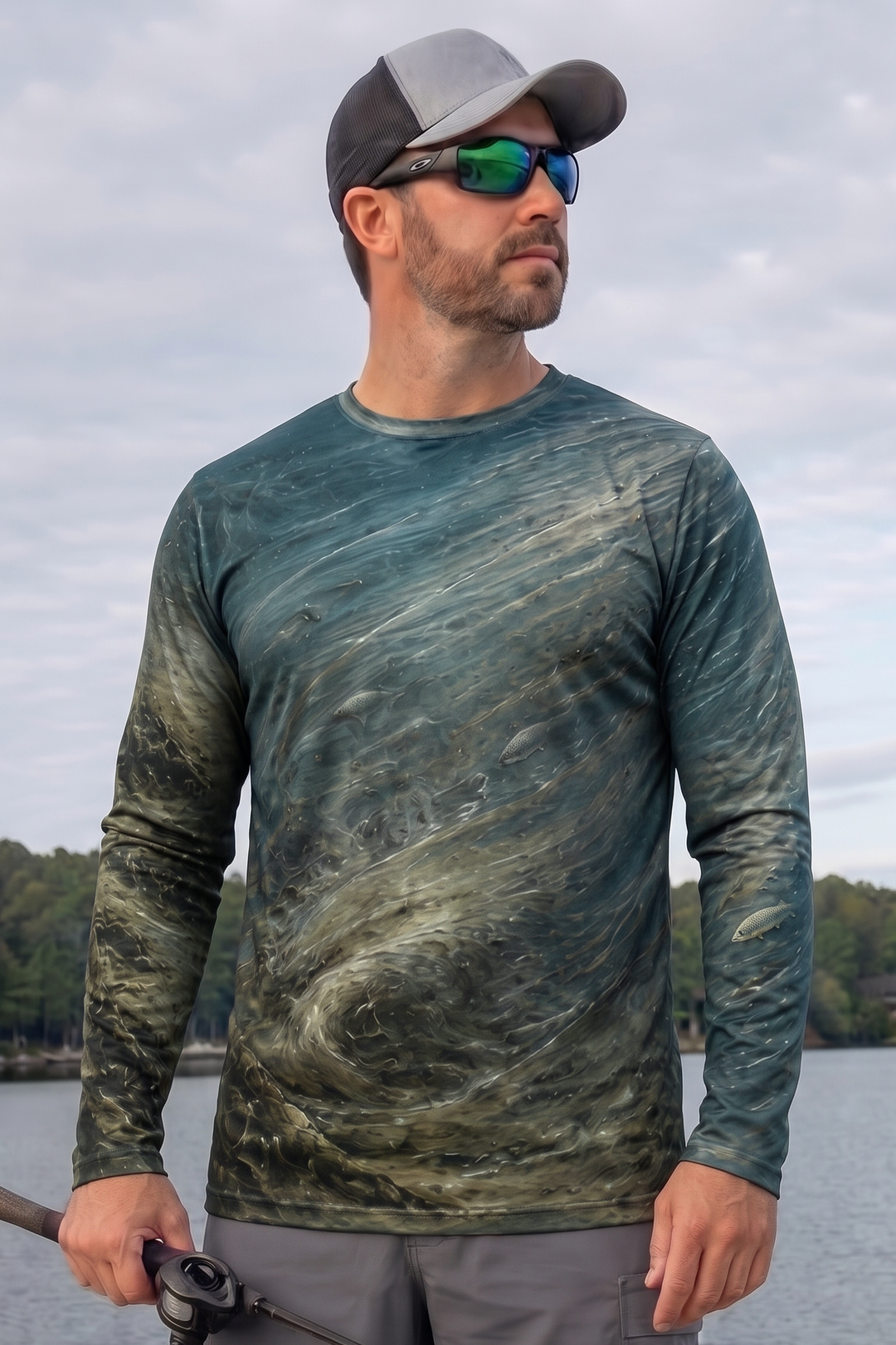 Performance Fishing Long Sleeve - Blue Catfish Undertow - AOF148 image 3