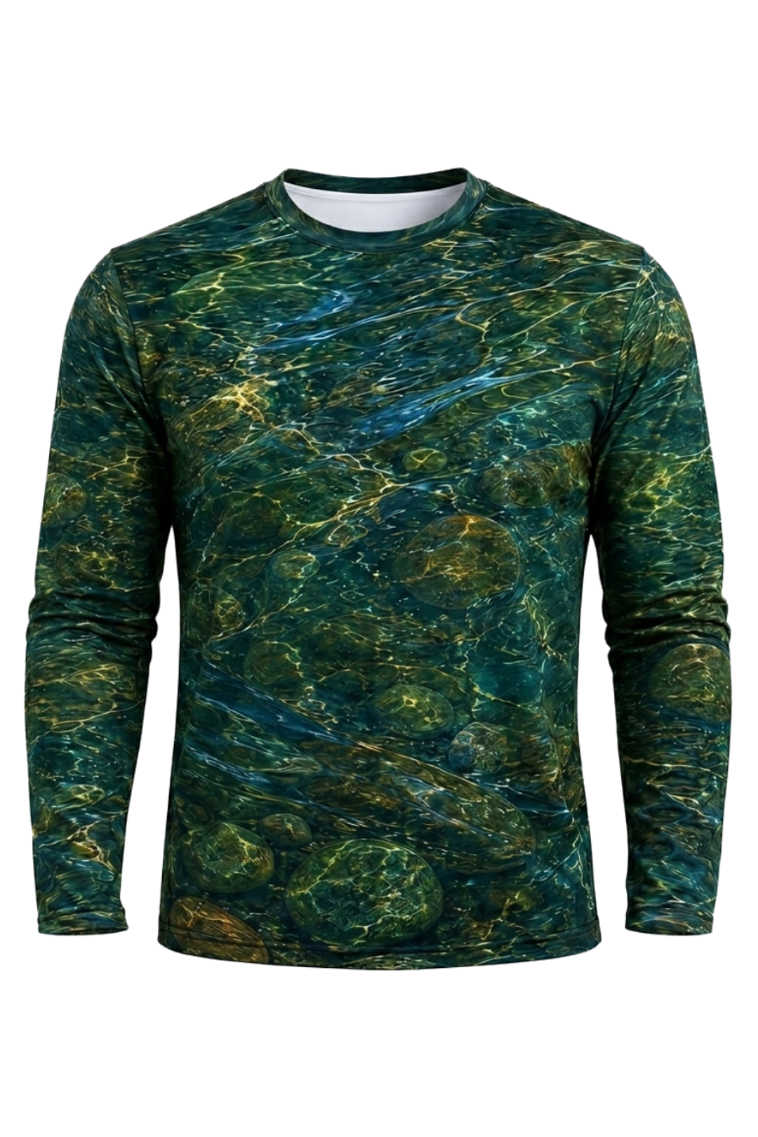 Performance Fishing Long Sleeve - Blue Current Brown Trout - RT22 mockup opposite side