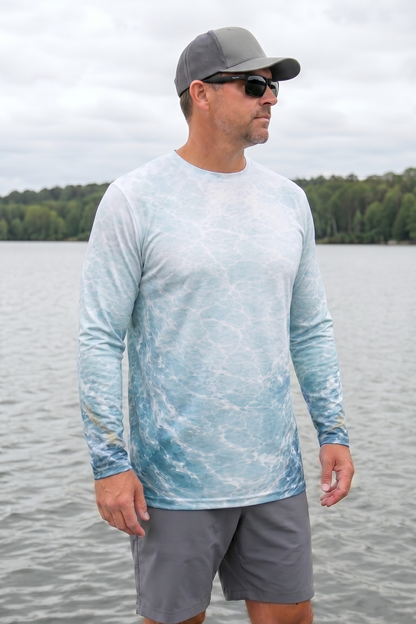 Performance Fishing Long Sleeve - Blue Surge Marlin - AOF113 lifestyle opposite side