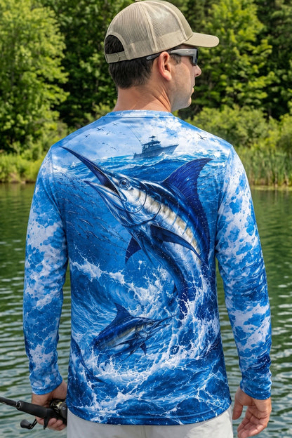 Performance Fishing Long Sleeve - Bluewater Marlin Strike - RS11 lifestyle artwork side