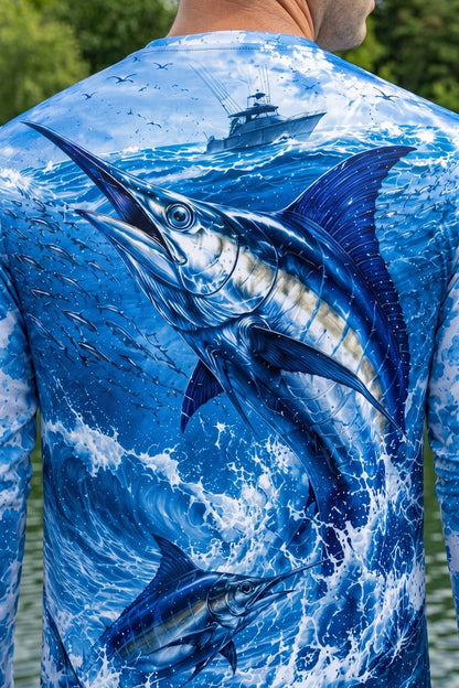 Performance Fishing Long Sleeve - Bluewater Marlin Strike - RS11 lifestyle artwork zoom