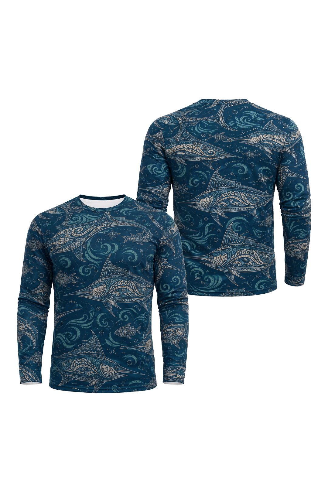 Performance Fishing Long Sleeve - Bluewater Sail Pattern - RP07 image 1