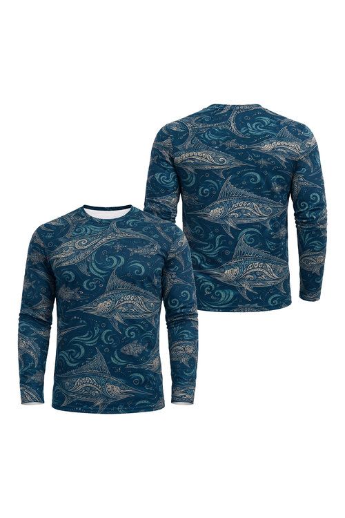 Performance Fishing Long Sleeve - Bluewater Sail Pattern - RP07 image 1